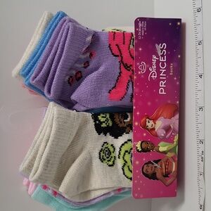 Disney Princess Kids Socks - Purple, White, Pink